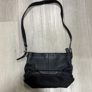 Coach Black Leather Shoulder Bag